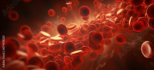 Red blood cells hemoglobin Blood anemia background Human red erythrocytes photo