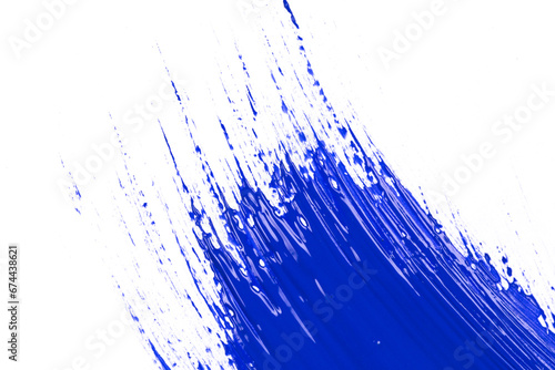 blue stroke of the paint brush