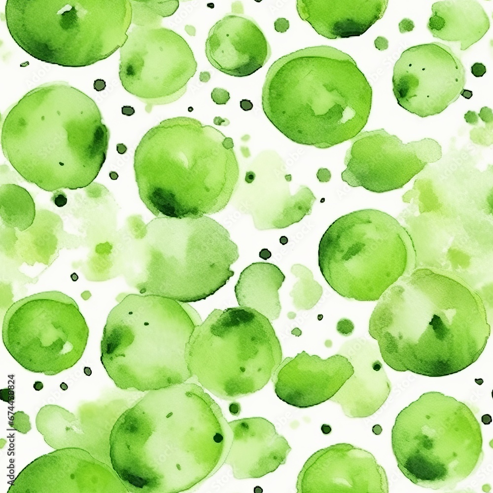 Fond ronds vert style aquarelle Fond ronds vert style aquarelle