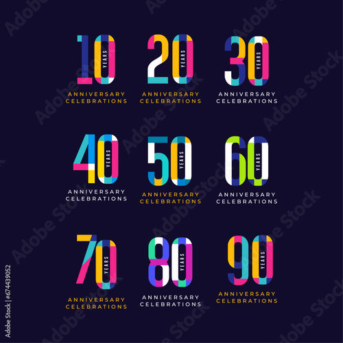 anniversary celebrations Logo Colletions Template