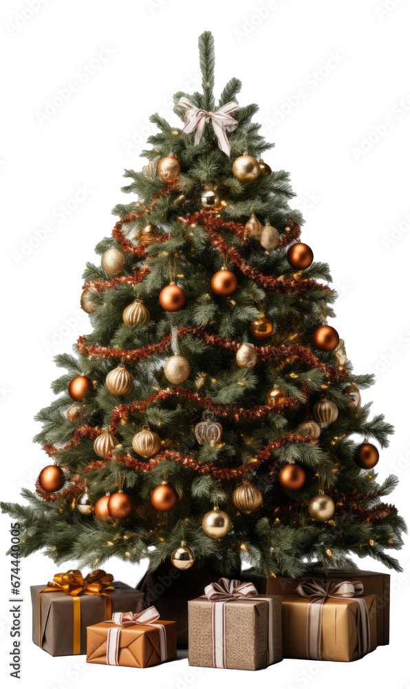 Beautiful Christmas tree with gifts on a transparent background Beautiful Christmas tree with gifts on a transparent background