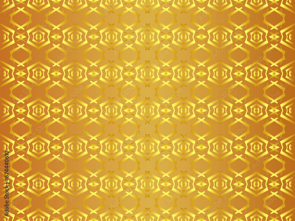 Luxury golden curve pattern cover design. Elegant floral ornament on gold background. Premium vector collection for rich brochure, luxury invitation, royal wedding template.
