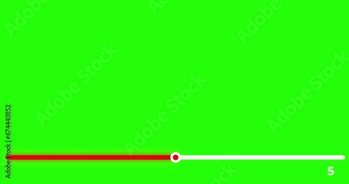 youtube video player interface animated on green screen