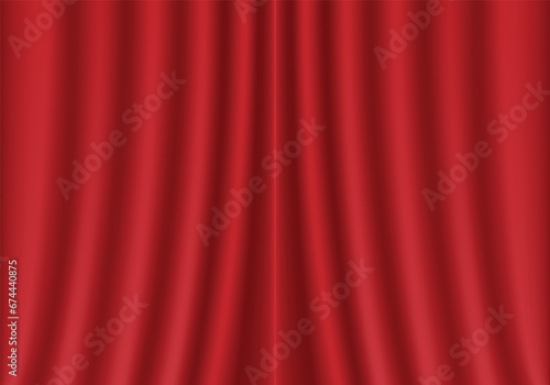 Silk background Design for product advertising for catalog. Red silk background. Red curtain background. smooth texture vector. illustration EPS 10.