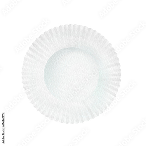 Blank Paper Rounds Baking watercolor illustration