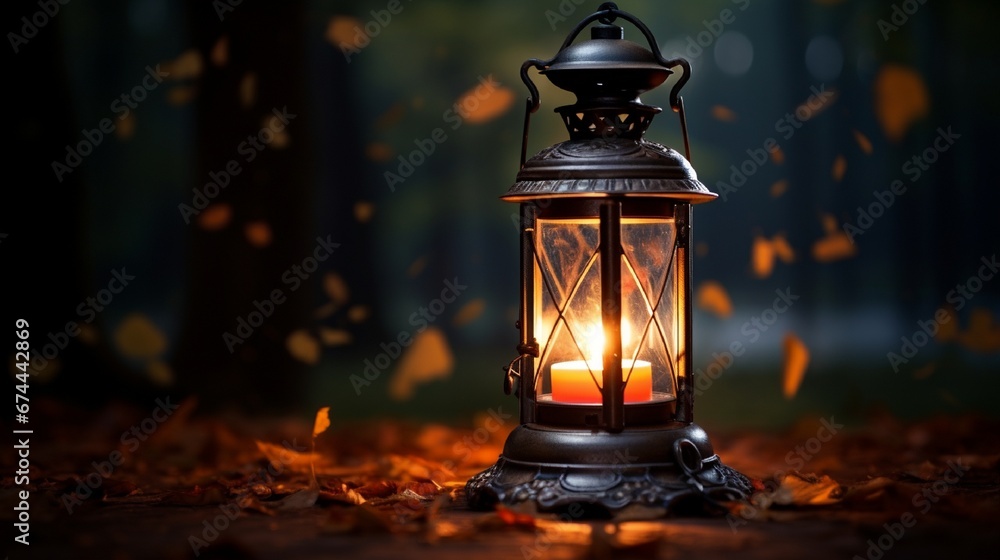 Candlelight's Cozy Glow: Illuminated Evening Scene with Flickering Flames and Oil Lamp generated by AI tool Candlelight's Cozy Glow: Illuminated Evening Scene with Flickering Flames and Oil Lamp generated by AI tool