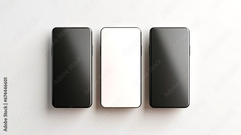 Minimalist modern smartphone mockup for presentation, copy space. Minimalist modern smartphone mockup for presentation, copy space.