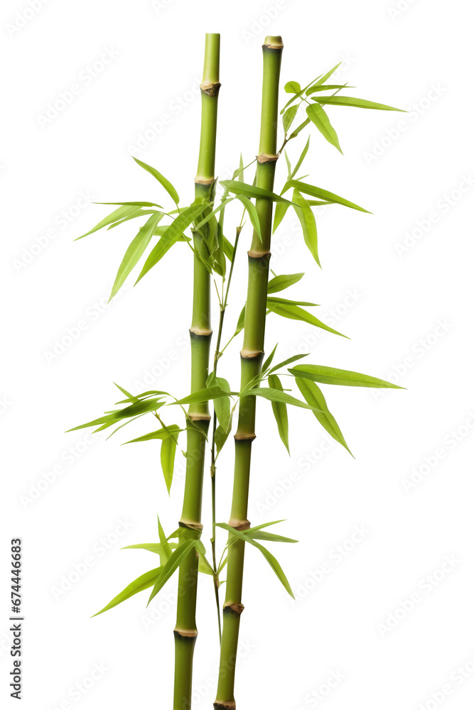 Fototapeta premium Bamboo tree isolated on transparent background.