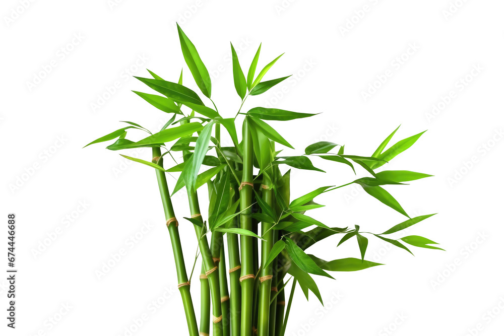 Fototapeta premium Bamboo tree isolated on transparent background.