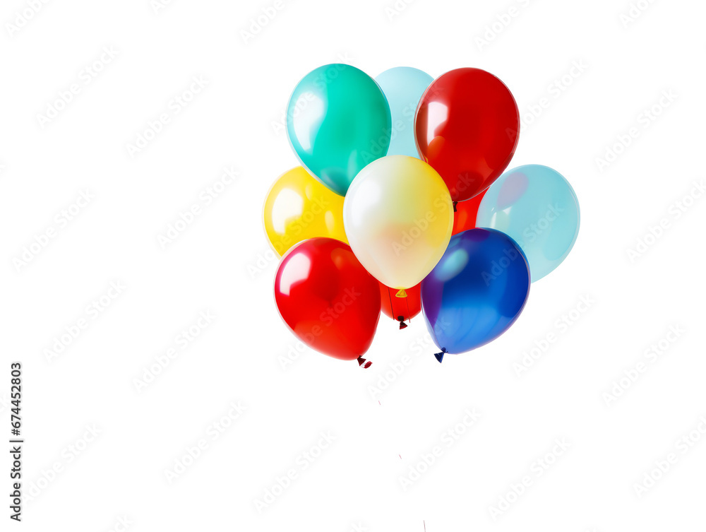Colorful balloons isolated on transparent background Colorful balloons isolated on transparent background