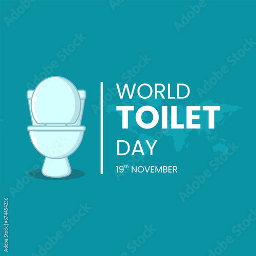 Vector graphic of World toilet day background celebrated on november 19