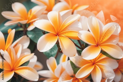 frangipani plumeria flower background