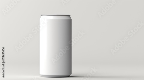 Horizontal View of a Carbonated Drink Can Mockup.