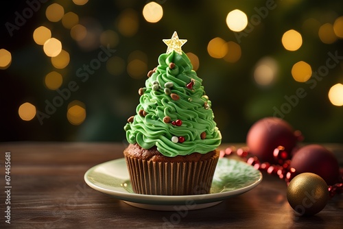 Beautiful Christmas cupcake