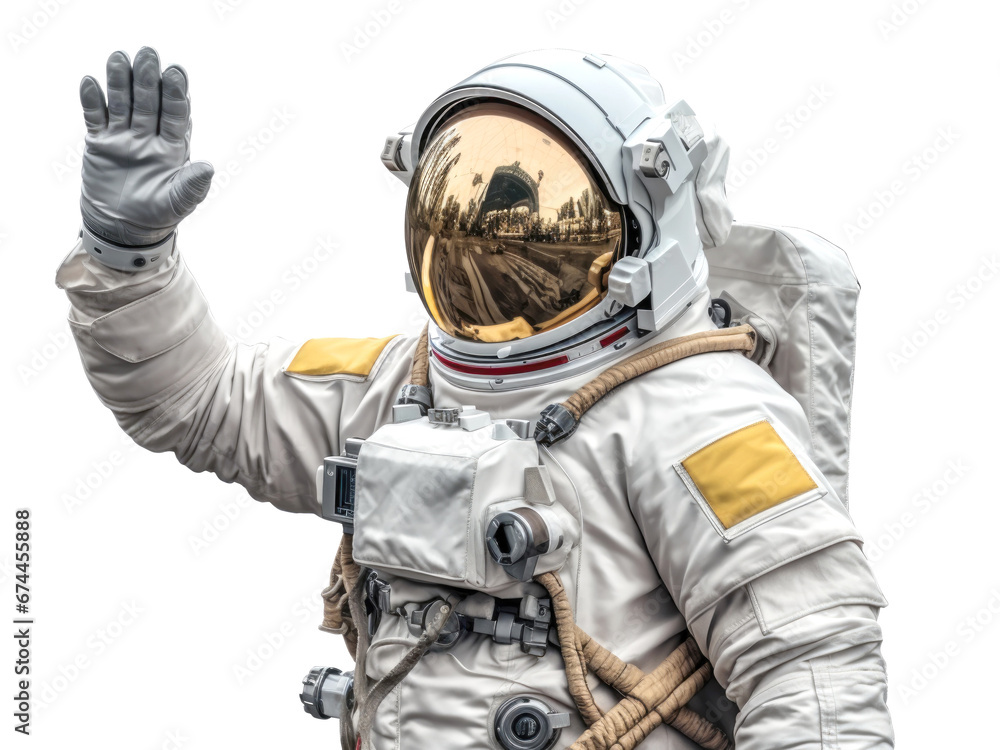 Astronaut in a space suit isolated on  transparent background