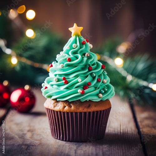 Beautiful Christmas cupcake