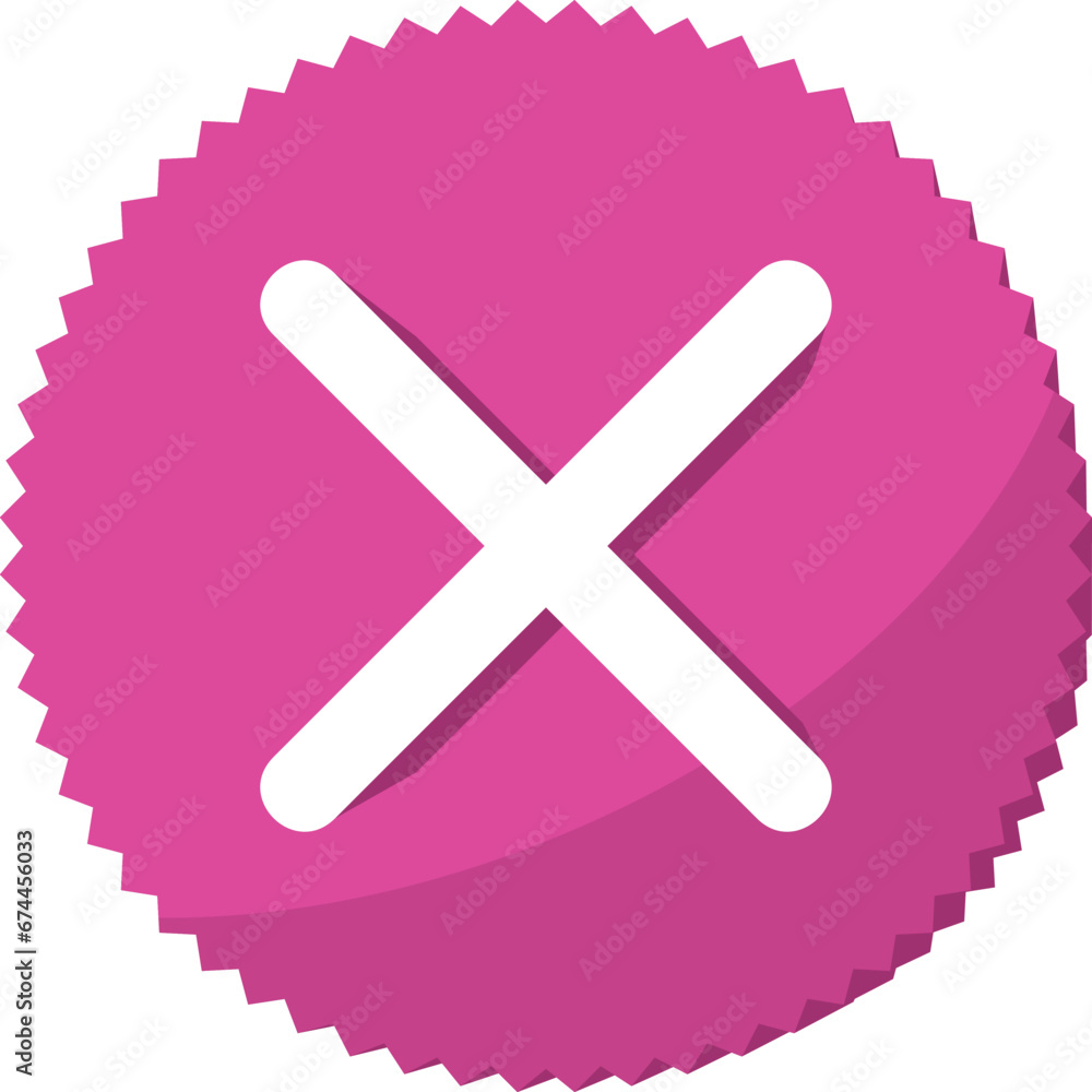 3d icon isolated on white background. best choice for Delete icon.Blocking symbol.Wrong choice element.Exit sign. Remove concept.Cancel cross sign.Flat design.Vector Illustration 3d icon isolated on white background. best choice for Delete icon.Blocking symbol.Wrong choice element.Exit sign. Remove concept.Cancel cross sign.Flat design.Vector Illustration
