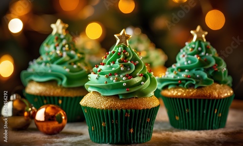 Beautiful Christmas cupcakes