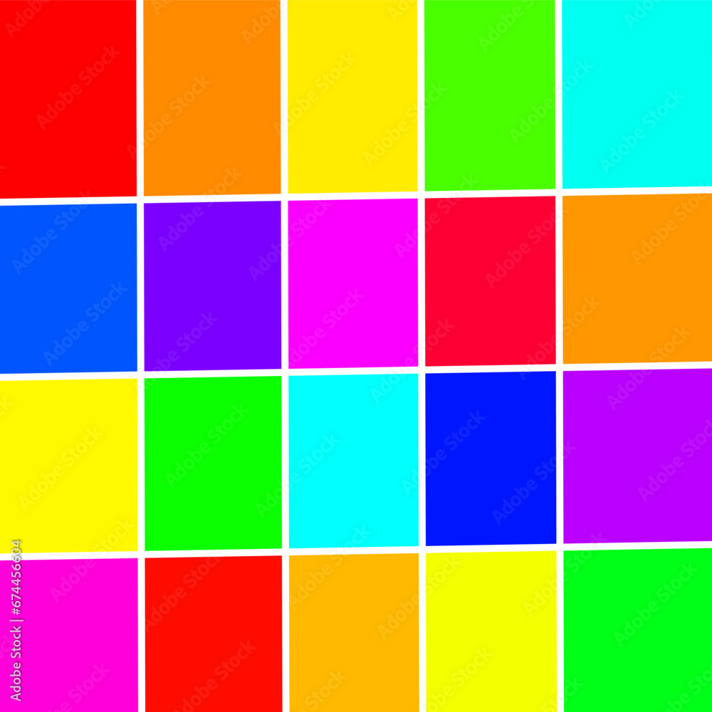 Abstract colorful irregular square background, template, banner, wallpaper design.