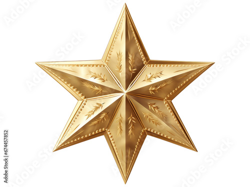 gold star  isolated on transparent background