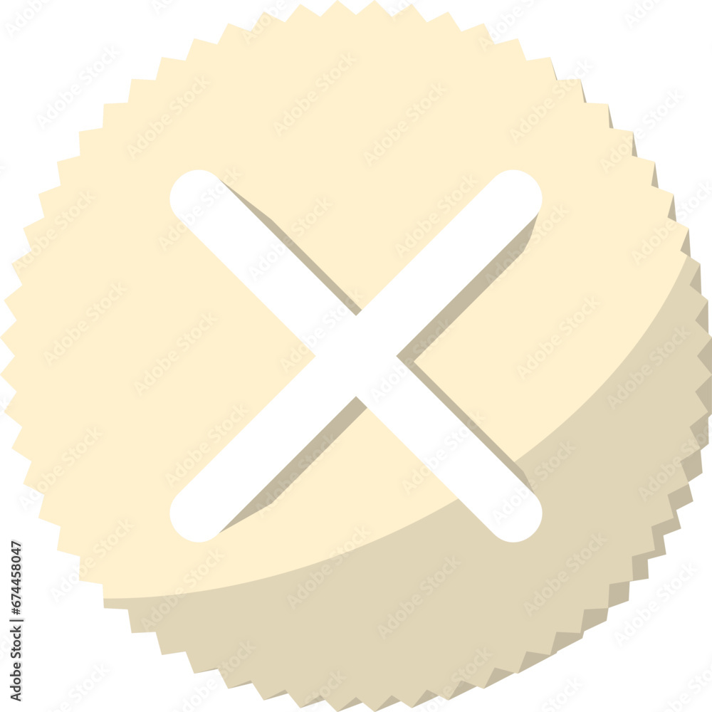 Obraz premium 3d icon isolated on white background. best choice for Delete icon.Blocking symbol.Wrong choice element.Exit sign. Remove concept.Cancel cross sign.Flat design.Vector Illustration