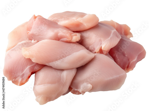 Raw chicken meat isolated on transparent  background 