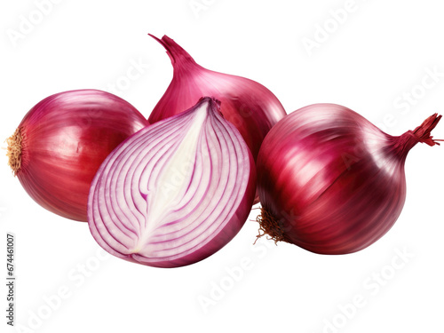 red onion isolated   on transparent background