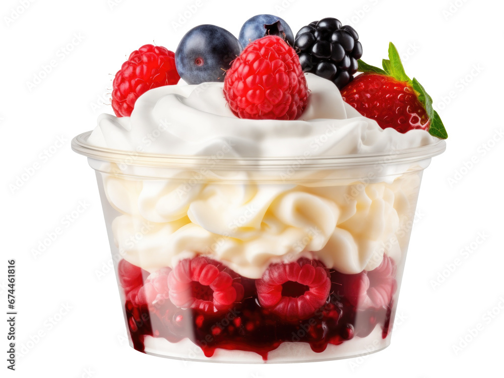 cream with berries isolated on transparent background cream with berries isolated on transparent background