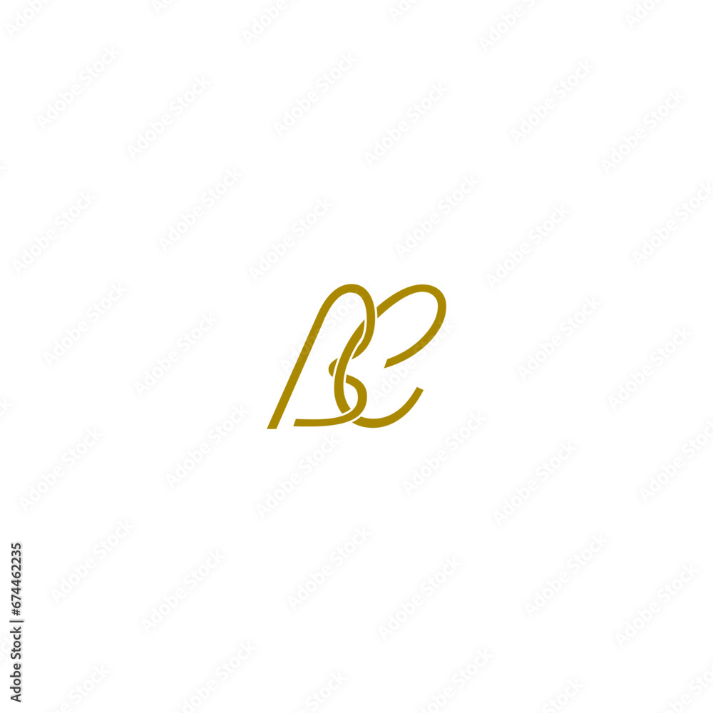 Letter BC abstract logo isolated on white background Letter BC abstract logo isolated on white background