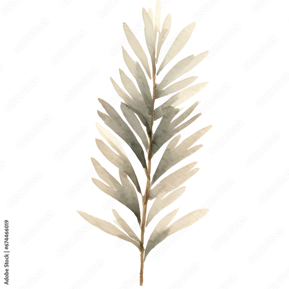 rustic watercolor pine leaf rustic watercolor pine leaf