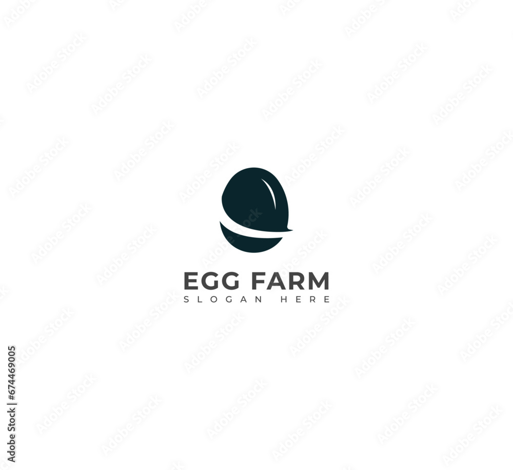 Egg logo, Egg Farm Logo Simple Vector template.