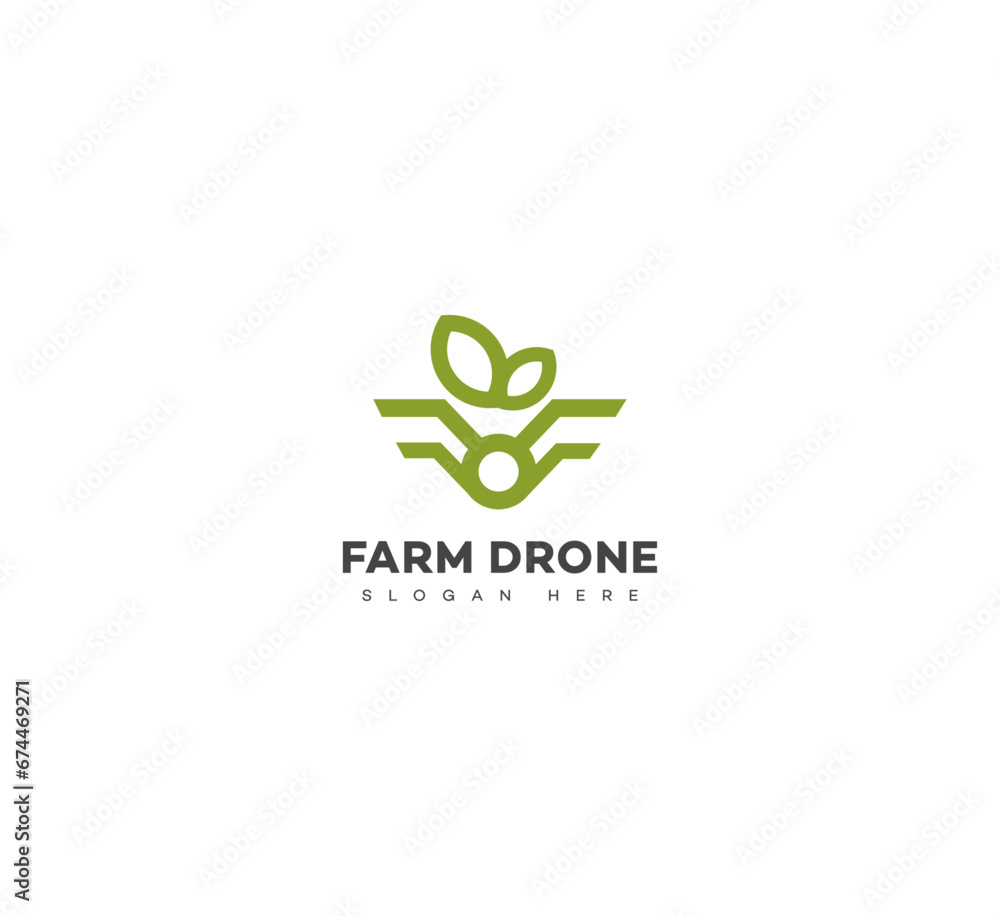 Farm Drone logo, Farm tech logo, Drone technology agriculture logo. Drones for Agriculture logo template. Farm Drone logo, Farm tech logo, Drone technology agriculture logo. Drones for Agriculture logo template.