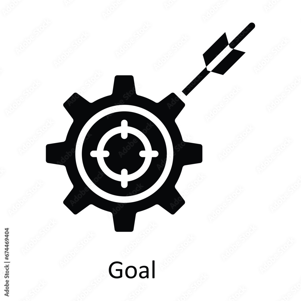 Obraz premium Goal vector solid Design illustration. Symbol on White background EPS 10 File