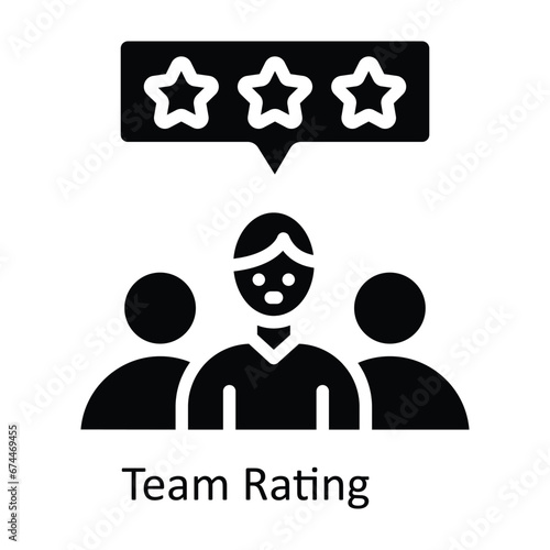Team Rating vector  solid Design illustration. Symbol on White background EPS 10 File
