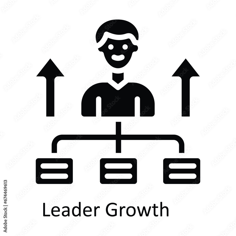 Leader Growth vector solid Design illustration. Symbol on White background EPS 10 File Leader Growth vector solid Design illustration. Symbol on White background EPS 10 File