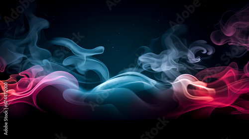 Abstract fog, colorful cloudiness, mist or smog moves on background.