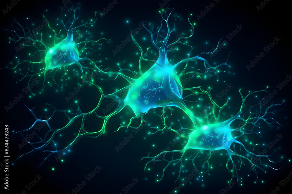 Background with neural connections. 