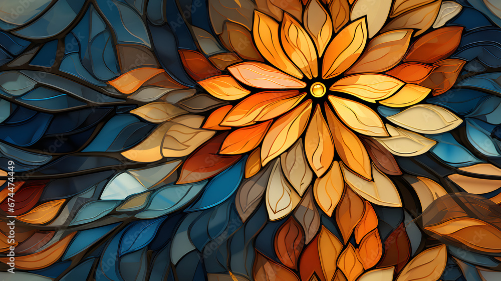 Breathtaking vector illustration geometric flower background - Generated by AI Breathtaking vector illustration geometric flower background - Generated by AI