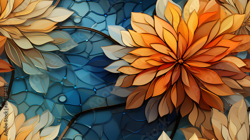 Breathtaking vector illustration geometric flower background - Generated by AI