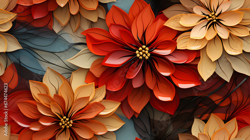 Breathtaking vector illustration geometric flower background - Generated by AI