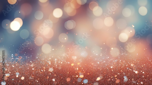 Bokeh background with light. Glitter and diamond dust