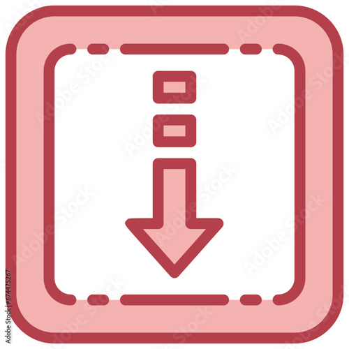 DOWN ARROW,direction,downloading,option,arrow