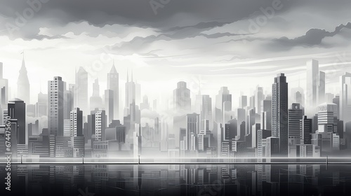 space modern grey city background illustration building scene  exterior urban  abstract gray space modern grey city background
