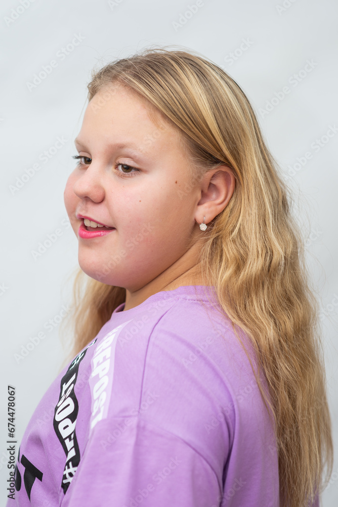Portrait. A beautiful, elegant girl. The child is a model. Portrait. A beautiful, elegant girl. The child is a model.