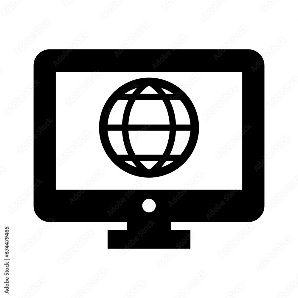 Internet connection, computer icon Internet connection, computer icon