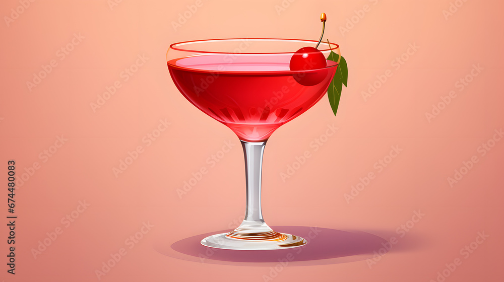 cocktail with cherry cocktail with cherry