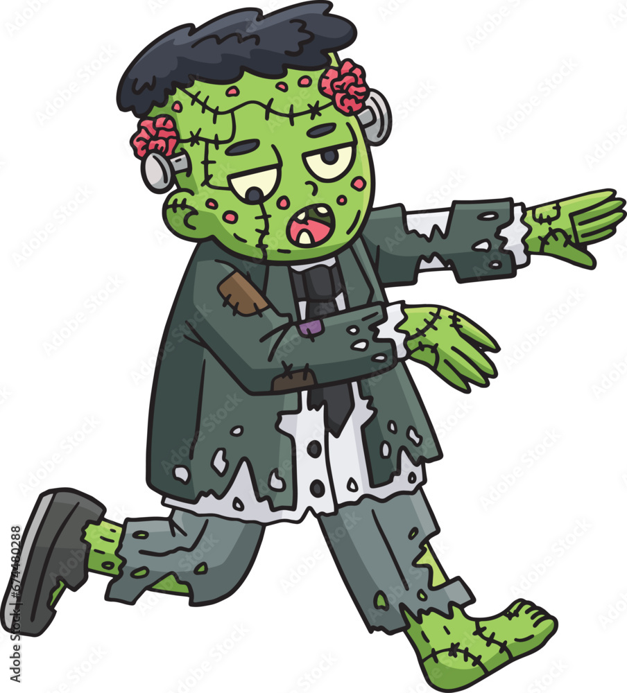 Zombie Frankenstein Cartoon Colored Clipart Zombie Frankenstein Cartoon Colored Clipart
