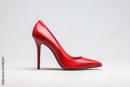 Red Stiletto Heels Mockup, Front View. Сoncept Fashion Mockup, High Heel Shoes, Red Stiletto, Front View
