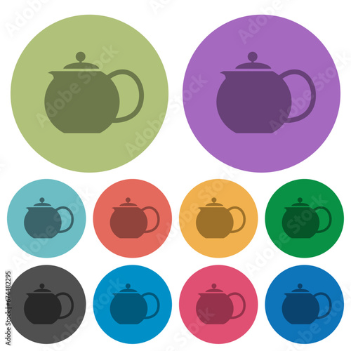 Teapot solid color darker flat icons