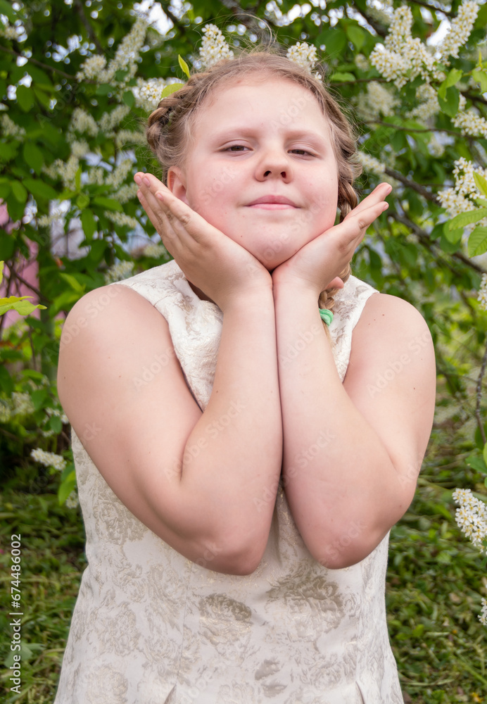 Portrait. A beautiful, elegant girl. The child is a model. Portrait. A beautiful, elegant girl. The child is a model.